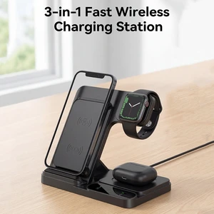 Idealforce Mag-Safe 3-in-1 Wireless Charger Station, Portable Fast Charging Dock Compatible with iPhone, iWatch and AirPods Idealforce Mag-Safe 3-in-1 Wireless Charger Station, Portable Fast Charging Dock Compatible with iPhone, iWatch and AirPods