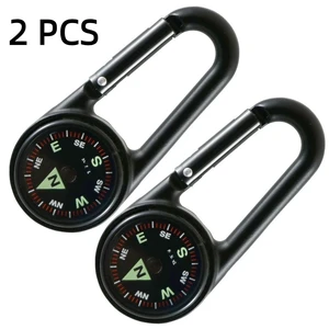 Idealforce 2 Pack Liquid Filled Carabiner Clip-On Compass, Compact Keychain Navigation Tool with Luminous Dial for Hiking, Camping, Survival and Orienteering Idealforce 2 Pack Liquid Filled Carabiner Clip-On Compass, Compact Keychain Navigation Tool with Luminous Dial for Hiking, Camping, Survival and Orienteering