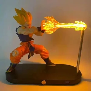 Idealforce Anime Dragon Ball Magnetic Night Light Featuring Goku & Vegeta Super Saiyan, Cool Desktop LED Lamp, Perfect Decorative Gift for Fans