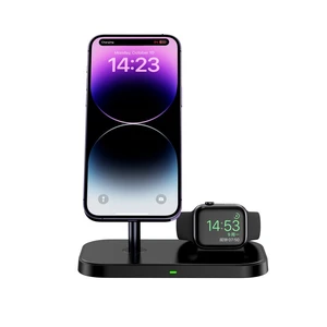 Idealforce 2-in-1 Fast Wireless Charging Stand, Portable Multi-Device Charging Dock Station, Compatible with iPhone, Apple Watch and AirPods, Convenient Home Office Charger Idealforce 2-in-1 Fast Wireless Charging Stand, Portable Multi-Device Charging Dock Station, Compatible with iPhone, Apple Watch and AirPods, Convenient Home Office Charger