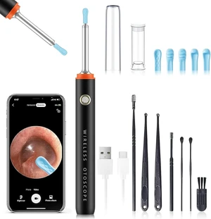 dealforce 3-in-1 Wireless Visual Ear Wax Removal Tool, 1080P HD Otoscope Camera with 6 LED Lights, WiFi Ear Cleaner and Ear Pick for Home Ear Inspection dealforce 3-in-1 Wireless Visual Ear Wax Removal Tool, 1080P HD Otoscope Camera with 6 LED Lights, WiFi Ear Cleaner and Ear Pick for Home Ear Inspection