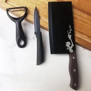 Idealforce 3Piece Stainless Steel Kitchen Knife Set, Includes Chef Knife, Paring Knife & Fruit Knife, UltraSharp Blades, Ergonomic Handle for Home Kitchen Meal Prep Idealforce 3Piece Stainless Steel Kitchen Knife Set, Includes Chef Knife, Paring Knife & Fruit Knife, UltraSharp Blades, Ergonomic Handle for Home Kitchen Meal Prep