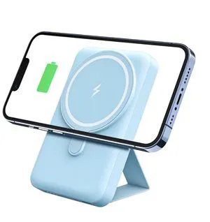 Idealforce 5000mAh MagSafe Foldable Magnetic Power Bank for iPhone 17/16/15/14 Pro Max - Wireless Portable Charger Battery Pack, Fast Charging External Cell Phone Accessory, Black Blue Idealforce 5000mAh MagSafe Foldable Magnetic Power Bank for iPhone 17/16/15/14 Pro Max - Wireless Portable Charger Battery Pack, Fast Charging External Cell Phone Accessory, Black Blue