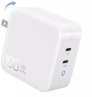 Idealforce 100W 2Ports USBC GaN PD Wall Charger Power Adapter, Fast Charging Charger Block for MacBook Pro / Air, iPhone 15 16 Pro Max Plus, Galaxy Devices Idealforce 100W 2Ports USBC GaN PD Wall Charger Power Adapter, Fast Charging Charger Block for MacBook Pro / Air, iPhone 15 16 Pro Max Plus, Galaxy Devices