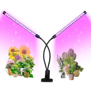 Idealforce 2Heads LED Grow Light Full Spectrum Plant Growing Lamp for Indoor House Plants Hydroponics US Plug Idealforce 2Heads LED Grow Light Full Spectrum Plant Growing Lamp for Indoor House Plants Hydroponics US Plug