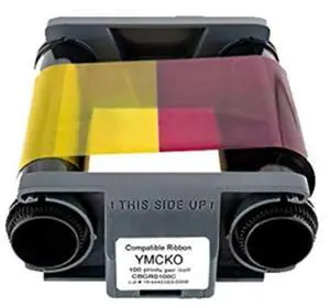 CBGR0100C YMCKO Ribbon Tape Compatible for Evolis Badgy 100 Badgy 200 Printers 100 Images CBGR0100C YMCKO Ribbon Tape Compatible for Evolis Badgy 100 Badgy 200 Printers 100 Images