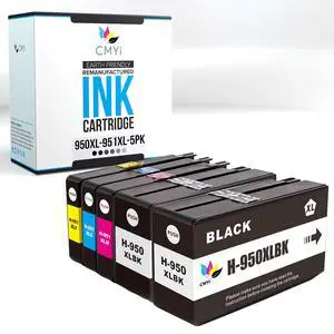 CMYi 950XL 951XL Replacement Combo Pack Ink Cartridges for HP Officejet Pro 251dw, 276dw MFP, 8100, 8600, 8610, 8615, 8616, 8620, 8625, 8630, 8640 Printers (2 Black, 1 Cyan, 1 Magenta, 1 Yellow) CMYi 950XL 951XL Replacement Combo Pack Ink Cartridges for HP Officejet Pro 251dw, 276dw MFP, 8100, 8600, 8610, 8615, 8616, 8620, 8625, 8630, 8640 Printers (2 Black, 1 Cyan, 1 Magenta, 1 Yellow)