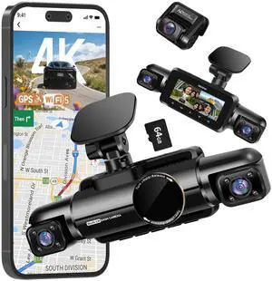 Neideso 4 Channel Dash Cam Front and Rear, 3K+3*1080P Dash Camera for Cars, Free 64GB Card, 360 Car Video Recorder, 5GHz WiFi GPS, Voice Control, CPL Filter, WDR Night Vision, 24H Parking Mode(N700) Neideso 4 Channel Dash Cam Front and Rear, 3K+3*1080P Dash Camera for Cars, Free 64GB Card, 360 Car Video Recorder, 5GHz WiFi GPS, Voice Control, CPL Filter, WDR Night Vision, 24H Parking Mode(N700)