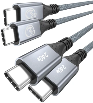 USB C Cable 15 ft 2Pack, 240W USB C to USB C 3.2 Gen 2 Cable 4K Video USB C Cable 15 ft 2Pack, 240W USB C to USB C 3.2 Gen 2 Cable 4K Video