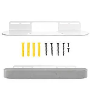 OCXLLEATLY Soundbar Wall Mount Bracket Compatible with Sonos Beam Gen 2 & Gen 1, Sound Bar Mounting Bracket Under TV Speaker Accessories, White OCXLLEATLY Soundbar Wall Mount Bracket Compatible with Sonos Beam Gen 2 & Gen 1, Sound Bar Mounting Bracket Under TV Speaker Accessories, White