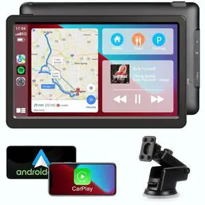 Wireless CarPlay Screen for Car Android Auto 9" HD Touch Screen, Portable Bluetooth GPS Navigation Mirror Link Music Video Player Airplay/Siri/AUX Wireless CarPlay Screen for Car Android Auto 9" HD Touch Screen, Portable Bluetooth GPS Navigation Mirror Link Music Video Player Airplay/Siri/AUX