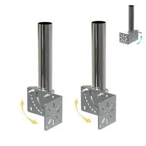 Amazmount 2PCS 1.5" Diameter Universal Outdoor Adjustable Antenna Mount Pole Bracket to Wall Weather Station 10" Length Antenna Mast Mounting Pole Clamp Kit Amazmount 2PCS 1.5" Diameter Universal Outdoor Adjustable Antenna Mount Pole Bracket to Wall Weather Station 10" Length Antenna Mast Mounting Pole Clamp Kit