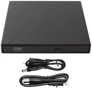 External DVD Drive, USB 2.0 Plug and Play CD RW Burner Portable Optical Disk Reader with Power Cable, for Desktop Laptop External DVD Drive, USB 2.0 Plug and Play CD RW Burner Portable Optical Disk Reader with Power Cable, for Desktop Laptop
