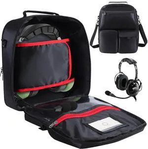 Crisinant Pilot Headset Bag, Portable Aviation Headset Pilot Bag Aviation Carrying Case Flight Bag for Aviation Headset, Kneeboard and Other Accessories Crisinant Pilot Headset Bag, Portable Aviation Headset Pilot Bag Aviation Carrying Case Flight Bag for Aviation Headset, Kneeboard and Other Accessories