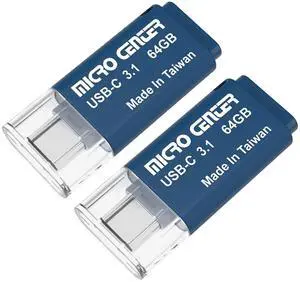 INLAND Micro Center Super Speed 2 Pack 64GB Type-C USB 3.0/USB 3.1 Gen 1 Mini Flash Drive Memory Stick Thumb Drive INLAND Micro Center Super Speed 2 Pack 64GB Type-C USB 3.0/USB 3.1 Gen 1 Mini Flash Drive Memory Stick Thumb Drive