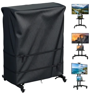 Outdoor TV Cover-Weatherproof TV Stand Covers for Outside TV,Compatible Patio TV Protector for Rolling TV Stand (Black, 70"L x 15"W x 57"H) Outdoor TV Cover-Weatherproof TV Stand Covers for Outside TV,Compatible Patio TV Protector for Rolling TV Stand (Black, 70"L x 15"W x 57"H)