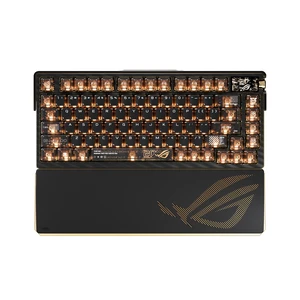 ASUS ROG 20th Edition Azoth Extreme Wireless Mechanical Gaming Keyboard 75% TKL, ROG NX Snow V2 Linear Switch, Aluminum Chassis, Carbon Fiber, Color OLED Screen, 24K Gold-Plated ASUS ROG 20th Edition Azoth Extreme Wireless Mechanical Gaming Keyboard 75% TKL, ROG NX Snow V2 Linear Switch, Aluminum Chassis, Carbon Fiber, Color OLED Screen, 24K Gold-Plated