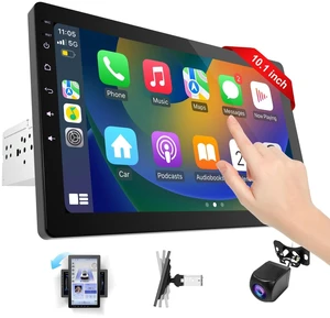 Haudio 360 Rotable Car Radio, 10.1 Inch IPS Screen Car Play with Wireless Carplay & Android Auto, 1 Din Bluetooth Stereo with 140 Rear Camera, GPS, Mirror Link, Voice Control RDS/FM/AM Radio(2+ Haudio 360 Rotable Car Radio, 10.1 Inch IPS Screen Car Play with Wireless Carplay & Android Auto, 1 Din Bluetooth Stereo with 140 Rear Camera, GPS, Mirror Link, Voice Control RDS/FM/AM Radio(2+