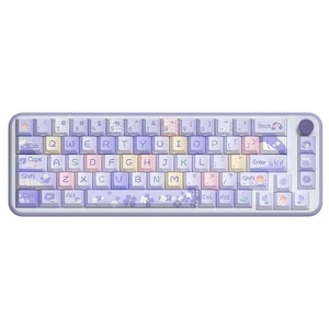 MERAYLAX Floral Girl Theme 138 Key PBT Keycap Set, 5-Side Dye-Sub Pastel Purple Green, Cherry Profile Custom Keycaps 61/64/68/84/87/98/104/108 Mechanical Keyboard MERAYLAX Floral Girl Theme 138 Key PBT Keycap Set, 5-Side Dye-Sub Pastel Purple Green, Cherry Profile Custom Keycaps 61/64/68/84/87/98/104/108 Mechanical Keyboard