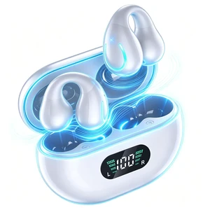 PPBP Open Ear Bone Conduction Headphones Bluetooth 5.3 Wireless Clip On Earbuds Charging Case 42 Hours Playtime Sport Earphones IPX7 Waterproof for Running Fitness Exercise,White Q71-S02 PPBP Open Ear Bone Conduction Headphones Bluetooth 5.3 Wireless Clip On Earbuds Charging Case 42 Hours Playtime Sport Earphones IPX7 Waterproof for Running Fitness Exercise,White Q71-S02