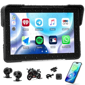 Motorcycle Dual Dash Cam with Wireless CarPlay and Android Auto Motorcycle Dual Dash Cam with Wireless CarPlay and Android Auto
