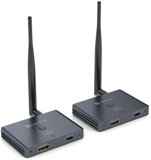 Wireless HDMI Transmitter and Receiver with Loop Out 328FT/100M,2.4G+5.8G Wireless Video Transmission Support 4K Decode 1080P@60Hz Output Streaming from STB, PC, CCTV to TV, Projector, M Wireless HDMI Transmitter and Receiver with Loop Out 328FT/100M,2.4G+5.8G Wireless Video Transmission Support 4K Decode 1080P@60Hz Output Streaming from STB, PC, CCTV to TV, Projector, M