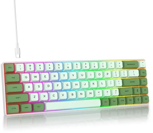 surmen 60% Mechanical Gaming Keyboard,RGB Compact Wired Keyboard 60 Percent Backlight Anti-ghosting for Windows Laptop PC Mac 68 Matcha surmen 60% Mechanical Gaming Keyboard,RGB Compact Wired Keyboard 60 Percent Backlight Anti-ghosting for Windows Laptop PC Mac 68 Matcha