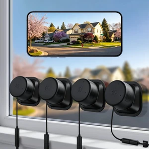 2K No-Drill Window Security Cameras, 4Packs Magnetic Cameras for Home Security, 5G&2.4G WiFi Indoor Angled Window Cam Stick on Glass, Full Color Night Vision, 24/7 AI Human Detection for RV, Apartment 2K No-Drill Window Security Cameras, 4Packs Magnetic Cameras for Home Security, 5G&2.4G WiFi Indoor Angled Window Cam Stick on Glass, Full Color Night Vision, 24/7 AI Human Detection for RV, Apartment