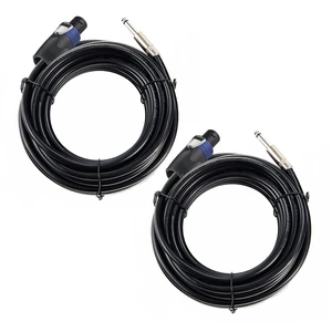 2PCS 100 Feet 12AWG SpeakON to 1/4 Male Speaker Cables Stereo Audio Cords 2PCS 100 Feet 12AWG SpeakON to 1/4 Male Speaker Cables Stereo Audio Cords