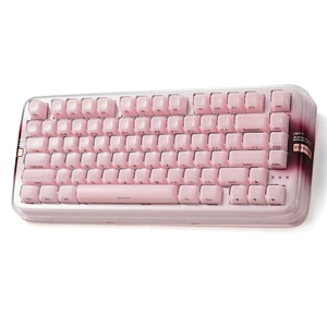 XVX x CoolKiller CK75 SE 75% Tri-Mode Mechanical Keyboard, Gasket Mount Hot-Swap Linear Switch, Crystal Jelly Transparent Keyboard with Full RGB for Gaming and Office-Pink XVX x CoolKiller CK75 SE 75% Tri-Mode Mechanical Keyboard, Gasket Mount Hot-Swap Linear Switch, Crystal Jelly Transparent Keyboard with Full RGB for Gaming and Office-Pink