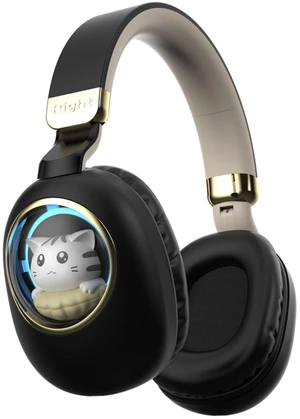 Kids Bluetooth Headphones - Light Up Cat Over Ear Kids Wireless Noise Cancelling Headphones with Microphone for Kids for School Gaming Headset Headphones for IPad Kindle Tablet PC Travel (Black Kids Bluetooth Headphones - Light Up Cat Over Ear Kids Wireless Noise Cancelling Headphones with Microphone for Kids for School Gaming Headset Headphones for IPad Kindle Tablet PC Travel (Black