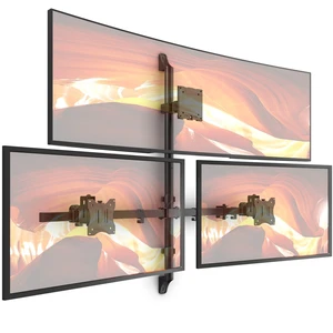 PUTORSEN Triple Monitor Wall Mount for Up to 49" Screens, Holds 44 lbs PUTORSEN Triple Monitor Wall Mount for Up to 49" Screens, Holds 44 lbs
