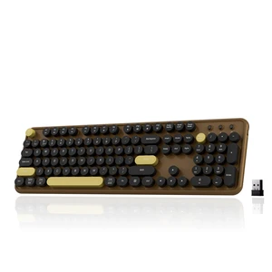 COUTSALL Wireless Bluetooth Keyboard, Colorful Round Keycaps (Coffee Black) COUTSALL Wireless Bluetooth Keyboard, Colorful Round Keycaps (Coffee Black)