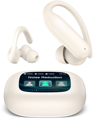 LEEMC Wireless Earbuds for iOS, Android, Sports, Workout with eartips, Beige LEEMC Wireless Earbuds for iOS, Android, Sports, Workout with eartips, Beige
