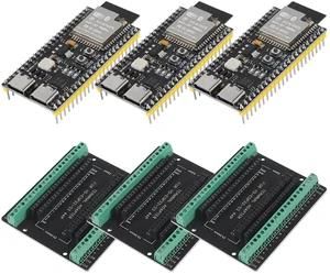 AITRIP 3Sets ESP32 S3 N16R8 DevKitC-1 Module USB C with Antenna Base Dual-Mode Wi-Fi Bluetooth for ESP32 S3 Development Boards with GPIO Expansion Boards Compatible with Arduino AITRIP 3Sets ESP32 S3 N16R8 DevKitC-1 Module USB C with Antenna Base Dual-Mode Wi-Fi Bluetooth for ESP32 S3 Development Boards with GPIO Expansion Boards Compatible with Arduino