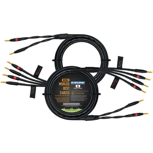 WORLDS BEST CABLES 15 Foot - Canare 4S11 Audiophile Grade - HiFi Star-Quad Bi-Wire Speaker Cable Pair with Eminence Gold Banana Connectors WORLDS BEST CABLES 15 Foot - Canare 4S11 Audiophile Grade - HiFi Star-Quad Bi-Wire Speaker Cable Pair with Eminence Gold Banana Connectors