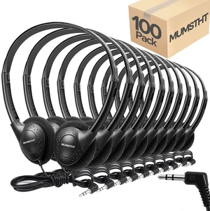 MUMSTHT 100 Pack Bulk Headphones for Classroom School Kids, MUMSTHT 100 Pack Bulk Headphones for Classroom School Kids,