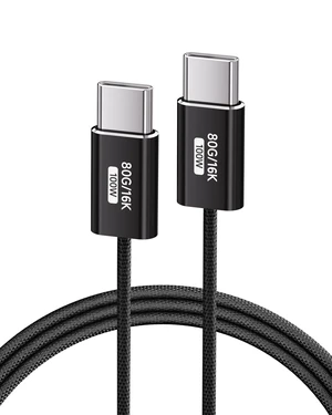 KMMXXCPM Black,3.3FT USB C Cable Thin,USB5 80Gbps Data Cable Compatible with Thunderbolt 5/4/3,Slim Connector,100W Fast Charging,16K/8K/4K HD Video Cord for Monitor,MacBook,iPhone 17/16,Docking. KMMXXCPM Black,3.3FT USB C Cable Thin,USB5 80Gbps Data Cable Compatible with Thunderbolt 5/4/3,Slim Connector,100W Fast Charging,16K/8K/4K HD Video Cord for Monitor,MacBook,iPhone 17/16,Docking.