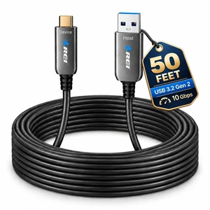 OREI AOC USB 3.2 Gen2 USB-A to USB-C Active Optical Cable 10Gbps 50ft OREI AOC USB 3.2 Gen2 USB-A to USB-C Active Optical Cable 10Gbps 50ft