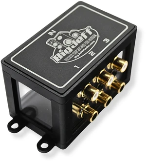 Big Jeff Audio 1-to-3 Pair Cockbox RCA Splitter Distribution Block Big Jeff Audio 1-to-3 Pair Cockbox RCA Splitter Distribution Block