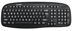 Ergoguys Ezsee Low Vision Keyboard Large White Print Black Keys Ergoguys Ezsee Low Vision Keyboard Large White Print Black Keys