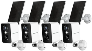 Septekon 2K Security Cameras Wireless Outdoor 4 Pack, Solar Battery Powered Camera with Two Spotlights, PIR Motion Detection Siren, Color Night Vision, 2-Way Audio, IP66 Waterpoof Septekon 2K Security Cameras Wireless Outdoor 4 Pack, Solar Battery Powered Camera with Two Spotlights, PIR Motion Detection Siren, Color Night Vision, 2-Way Audio, IP66 Waterpoof