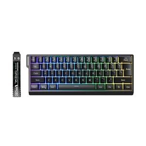 Glaeptio Wireless Mechanical Keyboard, 3 Mode 61 Keys Bluetooth 2.4G Wired RGB Lighting Mechanical Gaming Keyboard Anti Ghosting Ergonomic Design with Hanging Rope (Black) Glaeptio Wireless Mechanical Keyboard, 3 Mode 61 Keys Bluetooth 2.4G Wired RGB Lighting Mechanical Gaming Keyboard Anti Ghosting Ergonomic Design with Hanging Rope (Black)