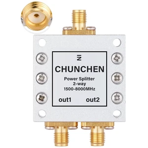 CHUNCHEN 2 Way 1.5-8GHz Power Splitter SMA Female Connector Signal Splitter 1500MHz-8000Mhz Cable Signal Splitter 1 Input 2 Output for Antenna Cable CHUNCHEN 2 Way 1.5-8GHz Power Splitter SMA Female Connector Signal Splitter 1500MHz-8000Mhz Cable Signal Splitter 1 Input 2 Output for Antenna Cable