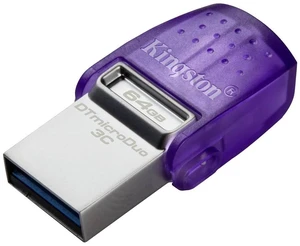 Kingston DataTraveler microDuo 3C 64GB USB-C & USB-A Flash Drive ^^ Speeds up to 200 MB/s ^^ USB 3.2 Gen 1 ^^ Duo Connector ^^ DTDUO3CG3/64GB,Purple/Silver Kingston DataTraveler microDuo 3C 64GB USB-C & USB-A Flash Drive ^^ Speeds up to 200 MB/s ^^ USB 3.2 Gen 1 ^^ Duo Connector ^^ DTDUO3CG3/64GB,Purple/Silver