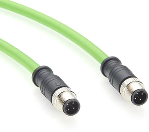 PROFINET M12 D-Coded 4 Pin Male to Male Industrial Ethernet Cable CAT5e Shielded IP67 High Flex Drag Chain Cable for EtherCAT, PLC, Robot, Industrial Switch, Machine Vision, I/O Modules (2M/6.6FT) PROFINET M12 D-Coded 4 Pin Male to Male Industrial Ethernet Cable CAT5e Shielded IP67 High Flex Drag Chain Cable for EtherCAT, PLC, Robot, Industrial Switch, Machine Vision, I/O Modules (2M/6.6FT)