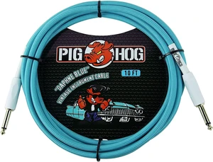 Pig Hog PCH10DB 1/4" to 1/4" Daphne Blue Guitar Instrument Cable, 10 Feet Pig Hog PCH10DB 1/4" to 1/4" Daphne Blue Guitar Instrument Cable, 10 Feet