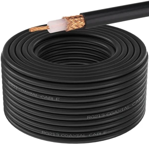 YOTENKO RG213 Coaxial Cable Bulk 125FT, 50 Ohm Low Loss RG-213 Coax Cable YOTENKO RG213 Coaxial Cable Bulk 125FT, 50 Ohm Low Loss RG-213 Coax Cable