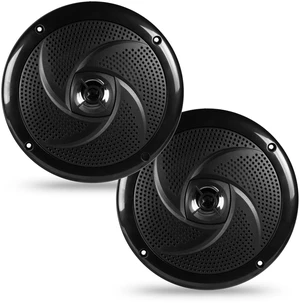 BELVA BMS65SB 400W Peak (80W RMS) 6.5" Shallow Mount 2-Way Black Coaxial Marine Speakers for Boats/ATV/UTV/SxS/Powersport BELVA BMS65SB 400W Peak (80W RMS) 6.5" Shallow Mount 2-Way Black Coaxial Marine Speakers for Boats/ATV/UTV/SxS/Powersport