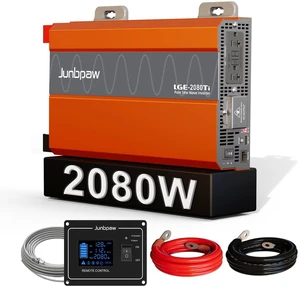 2080W Pure Sine Wave Power Inverter 12V to 110/120V50/60HZ93% Efficiency 2080W Pure Sine Wave Power Inverter 12V to 110/120V50/60HZ93% Efficiency